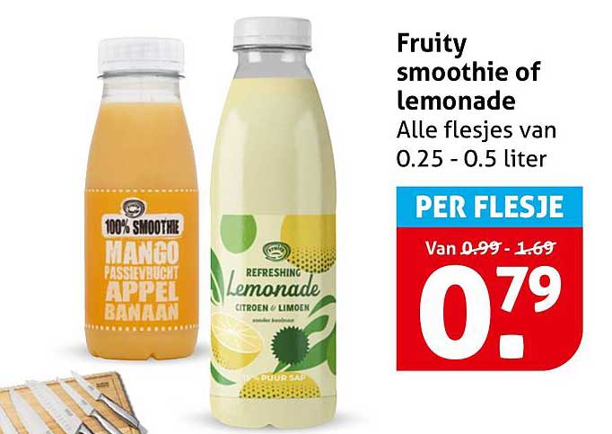 Fruity smoothie of lemonade