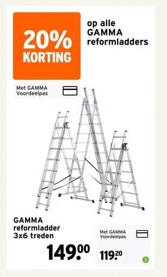 GAMMA reformladder 3x6 treden