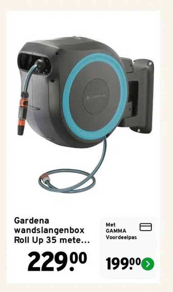 Gardena wandslangenbox Roll Up 35 mete...