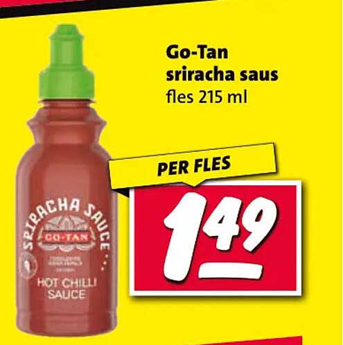 Go-Tan sriracha saus fles 215 ml