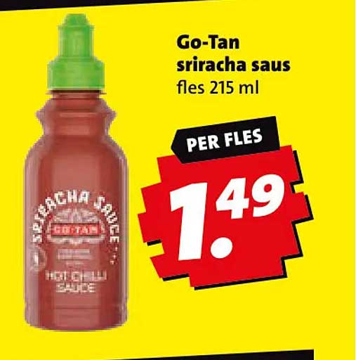Go-Tan sriracha saus fles 215 ml