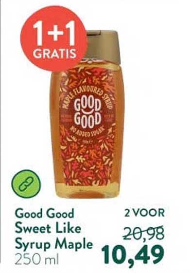 Good Good Sweet Like Syrup Maple 250 ml 1+1 GRATIS