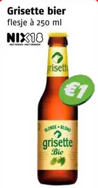 Grisette bier flesje à 250 ml NIX18