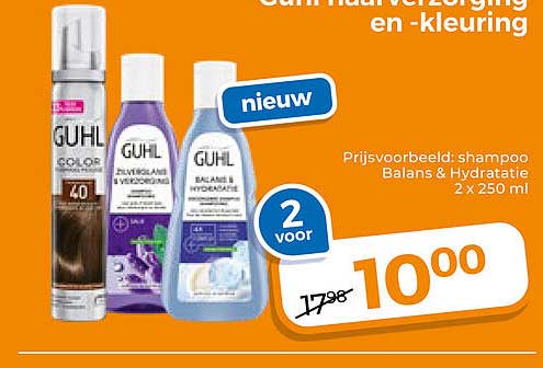 Guhl shampoo Balans & Hydratie 2 x 250 ml nieuw 2 voor