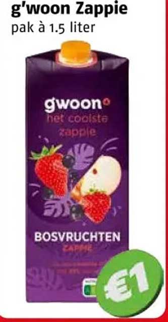 g'woon Zappie pak à 1.5 liter