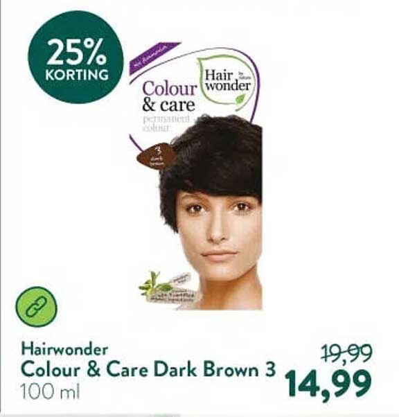Hairwonder Colour & Care Dark Brown 3 100 ml 25% korting