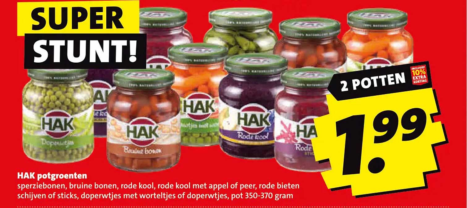 HAK potgroenten 2 potten