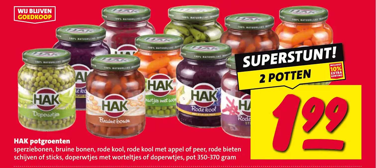 HAK potgroenten 2 POTTEN