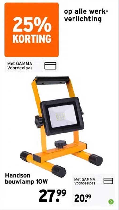 Handson bouwlamp 10W 25% KORTING