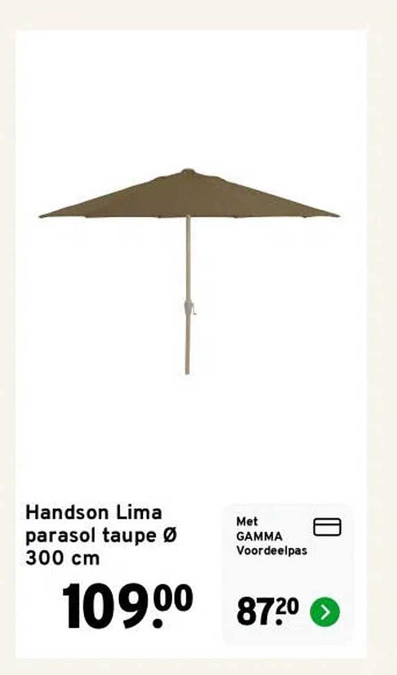 Handson Lima parasol taupe Ø 300 cm