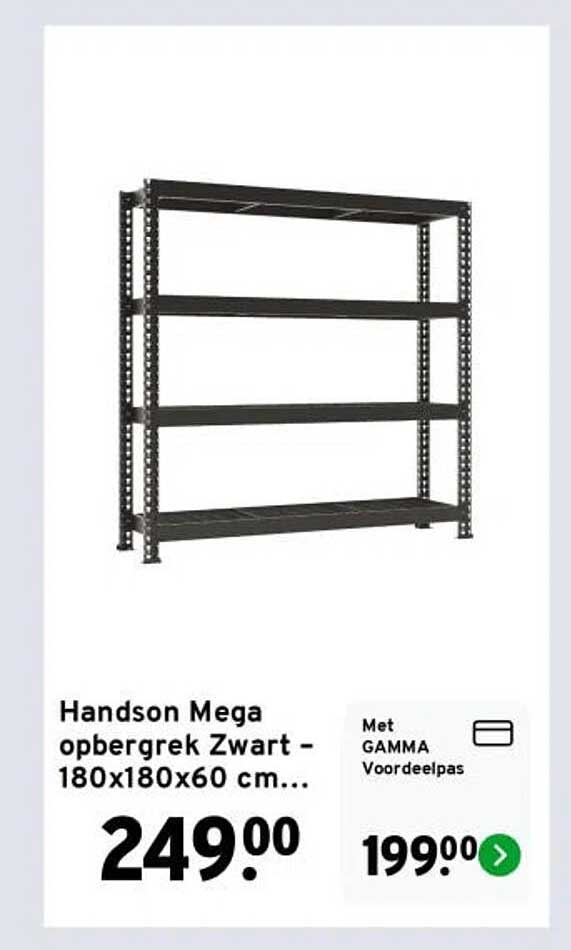 Handson Mega opbergrek Zwart – 180x180x60 cm...