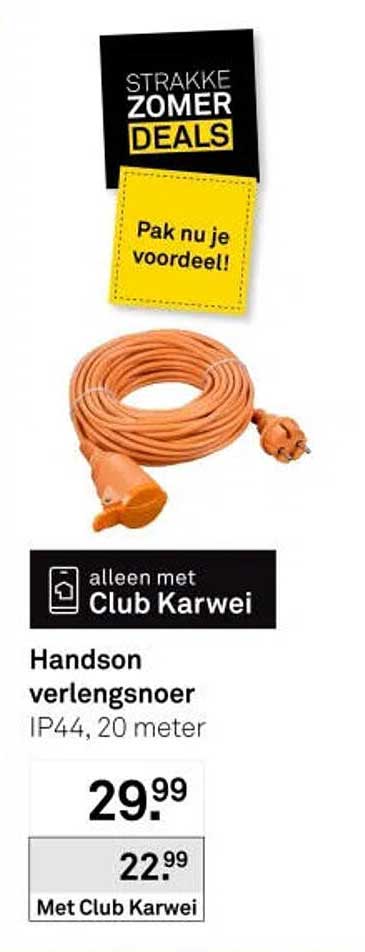Handson verlengsnoer IP44, 20 meter