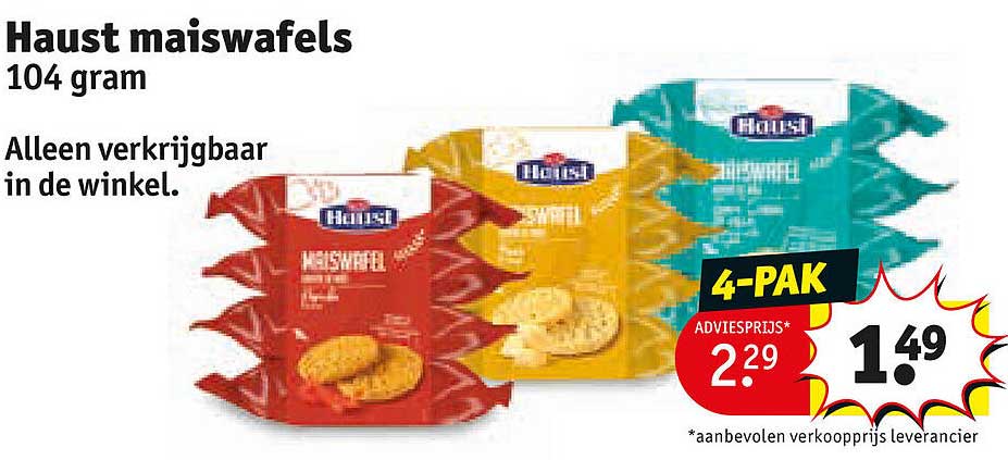 Haust maiswafels 104 gram 4-PAK