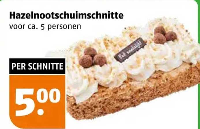 Hazelnootschuimschnitte voor ca. 5 personen