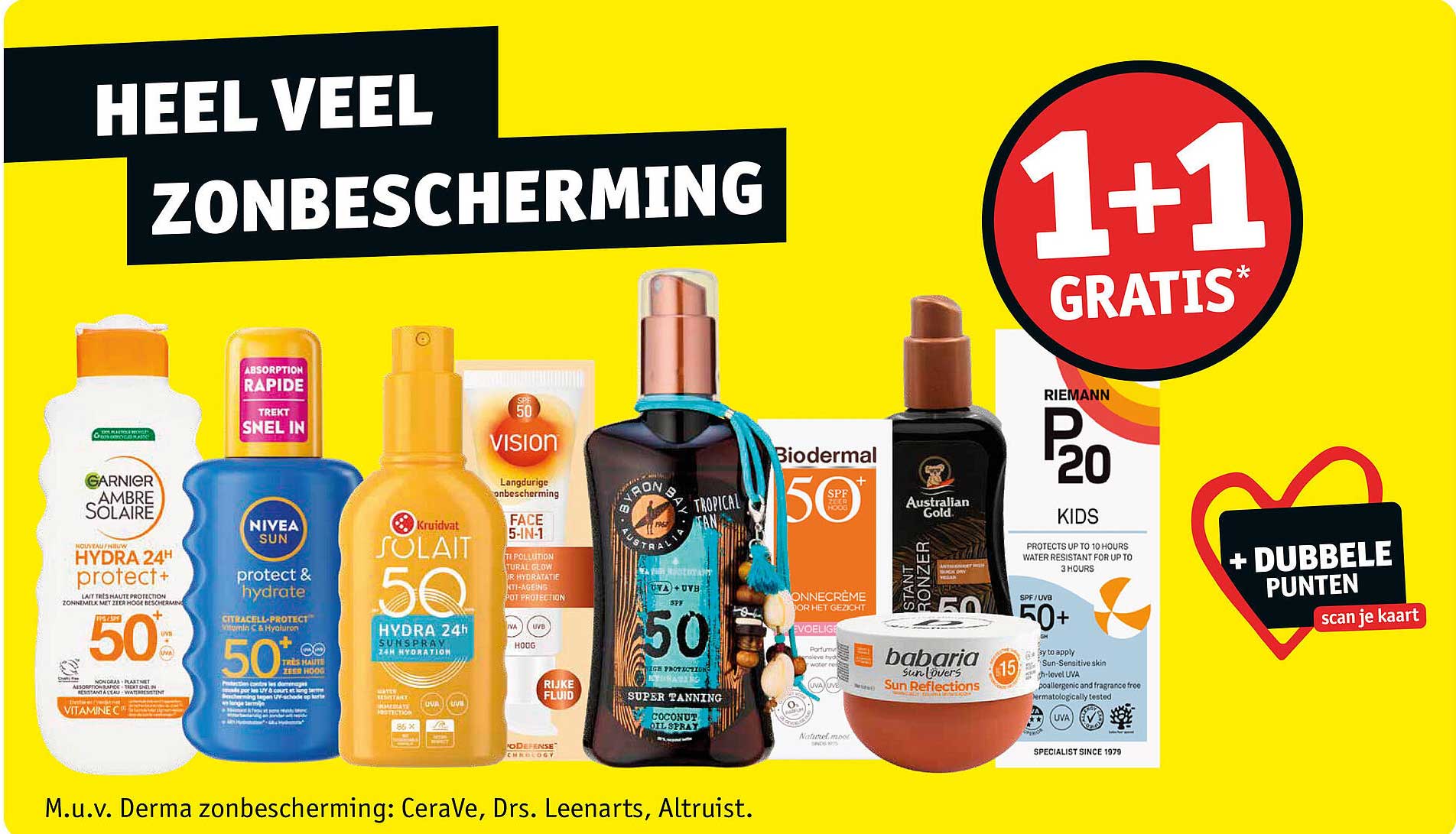 HEEL VEEL ZONBESCHERMING 1+1 GRATIS*