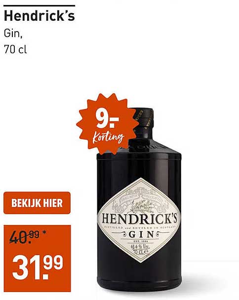 Hendrick’s Gin, 70 cl