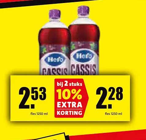 Hero Cassis bij 2 stuks 10% EXTRA KORTING