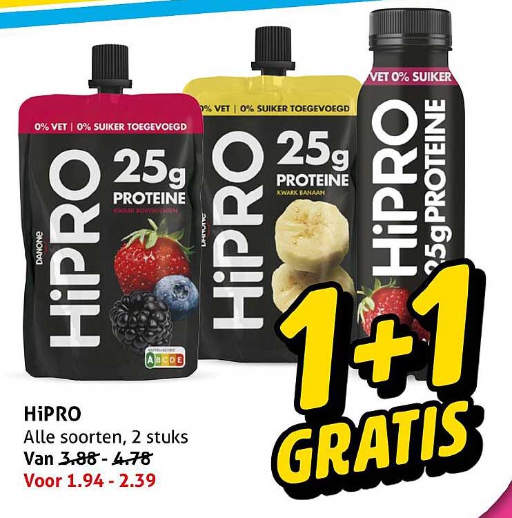 HiPRO Alle soorten, 2 stuks 1+1 GRATIS