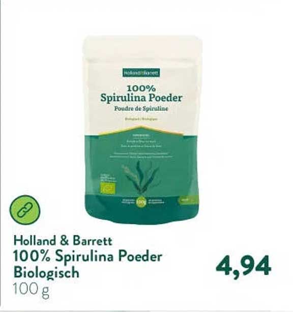 Holland & Barrett 100% Spirulina Poeder Biologisch 100 g