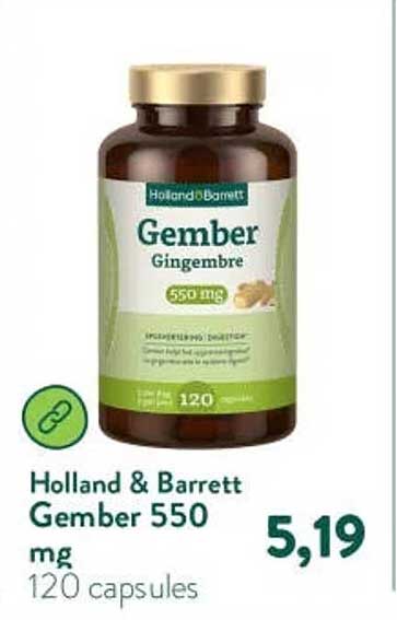 Holland & Barrett Gember 550 mg 120 capsules