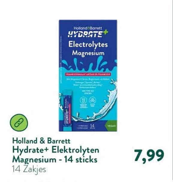 Holland & Barrett Hydrate+ Elektrolyten Magnesium - 14 sticks