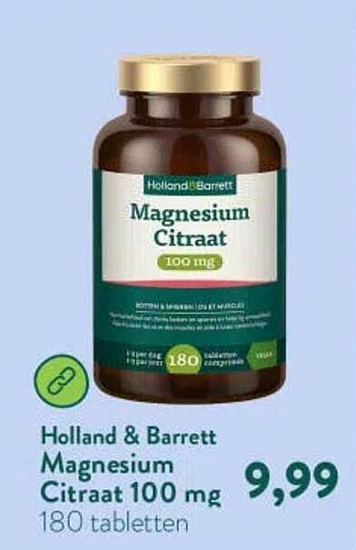 Holland & Barrett Magnesium Citraat 100 mg 180 tabletten