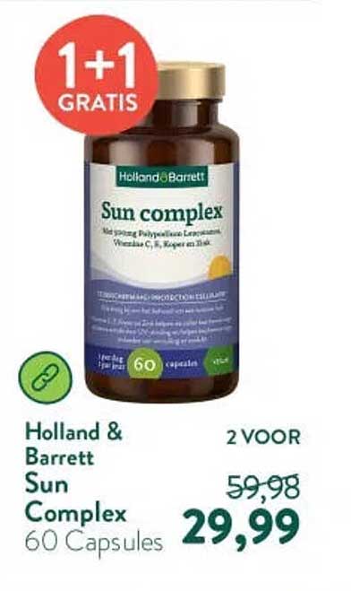 Holland & Barrett Sun Complex 60 Capsules 1+1 GRATIS