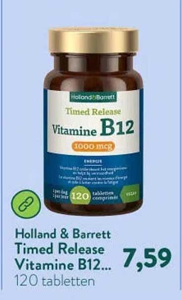 Holland & Barrett Timed Release Vitamine B12... 120 tabletten