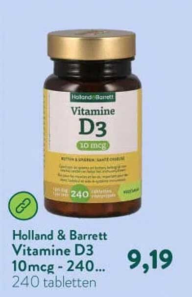 Holland & Barrett Vitamine D3 10mcg - 240... 240 tabletten