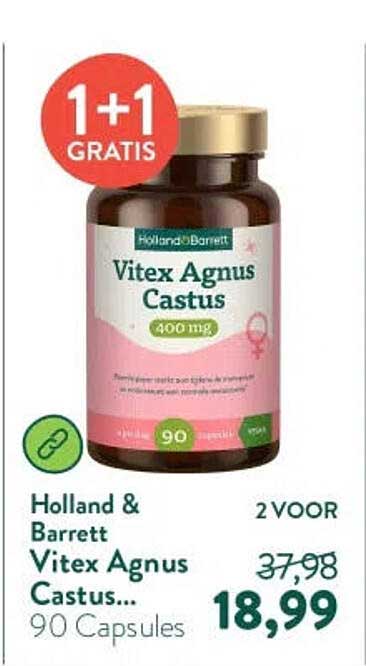 Holland & Barrett Vitex Agnus Castus... 90 Capsules 2 VOOR 1+1 GRATIS