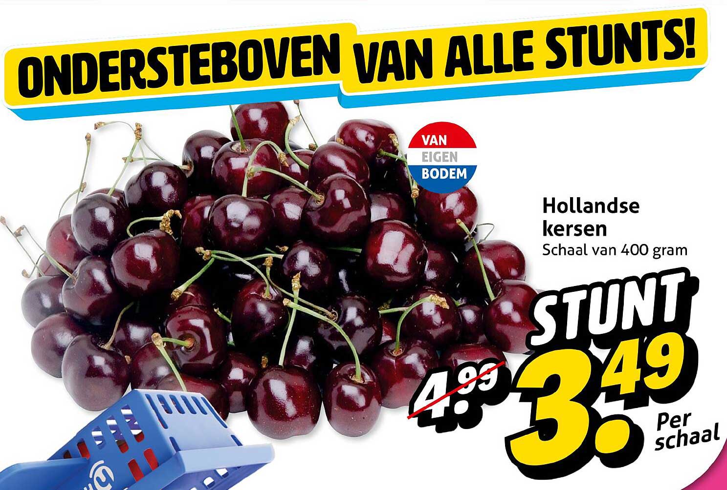 Hollandse kersen Schaal van 400 gram STUNT 3.49 Per schaal