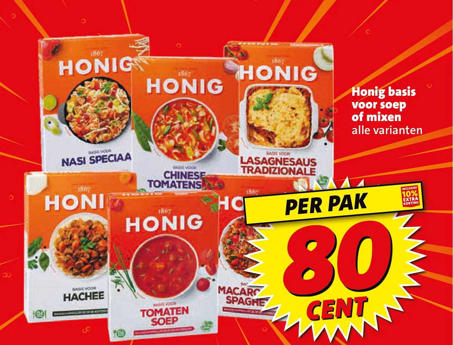 Honig basis voor soep of mixen alle varianten PER PAK