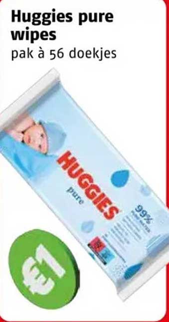 Huggies pure wipes pak à 56 doekjes