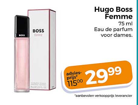 Hugo Boss Femme 75 ml Eau de parfum voor dames.