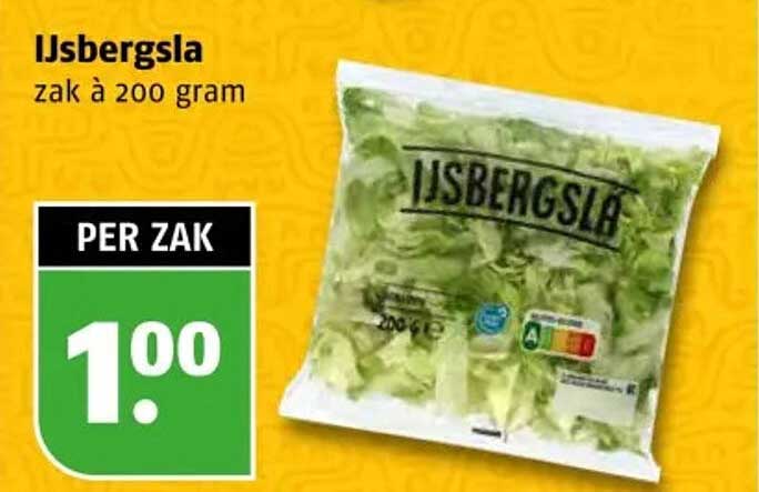 IJsbergsla zak à 200 gram