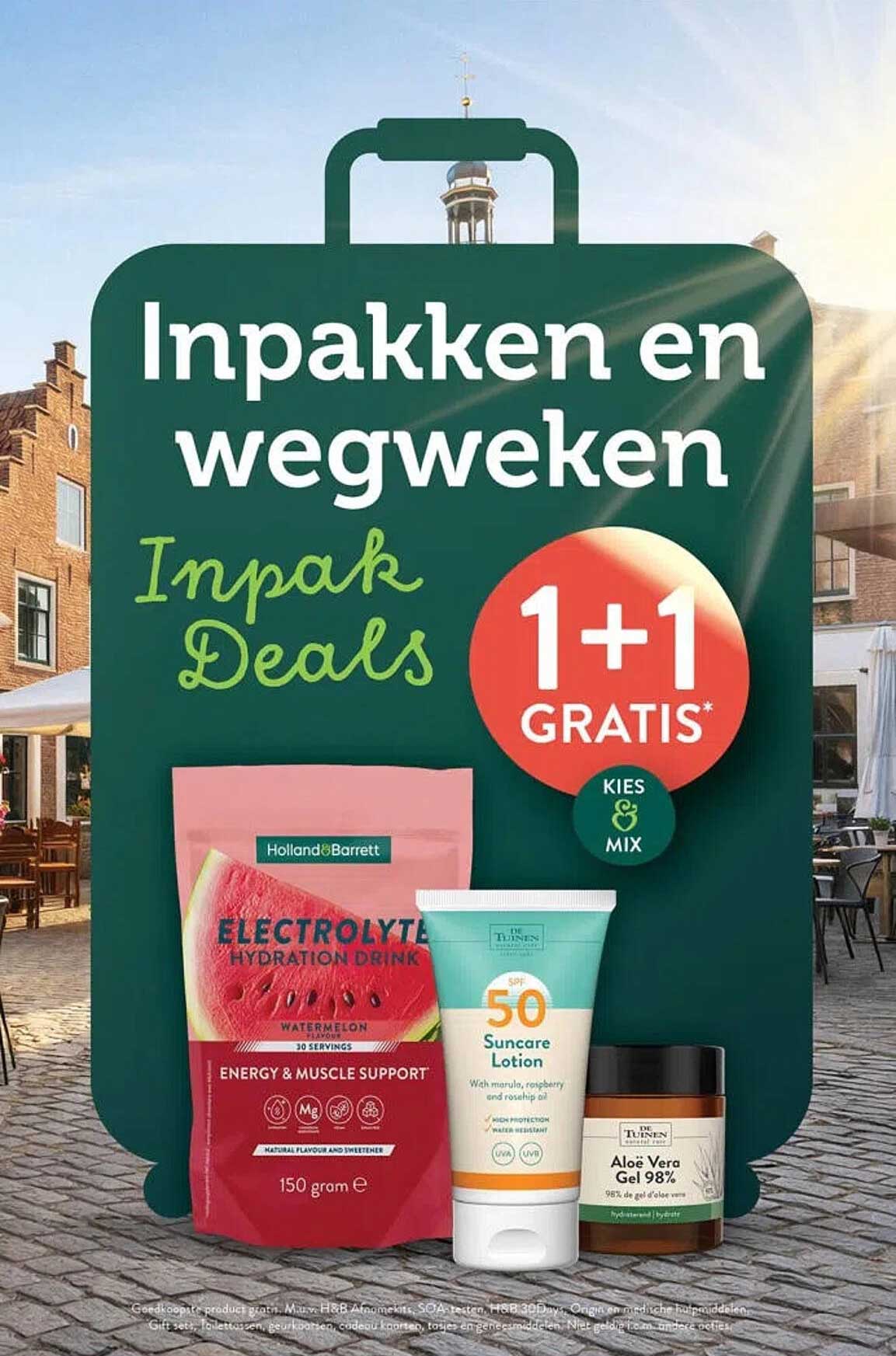 Inpakken en wegwezen Inpak Deals 1+1 gratis