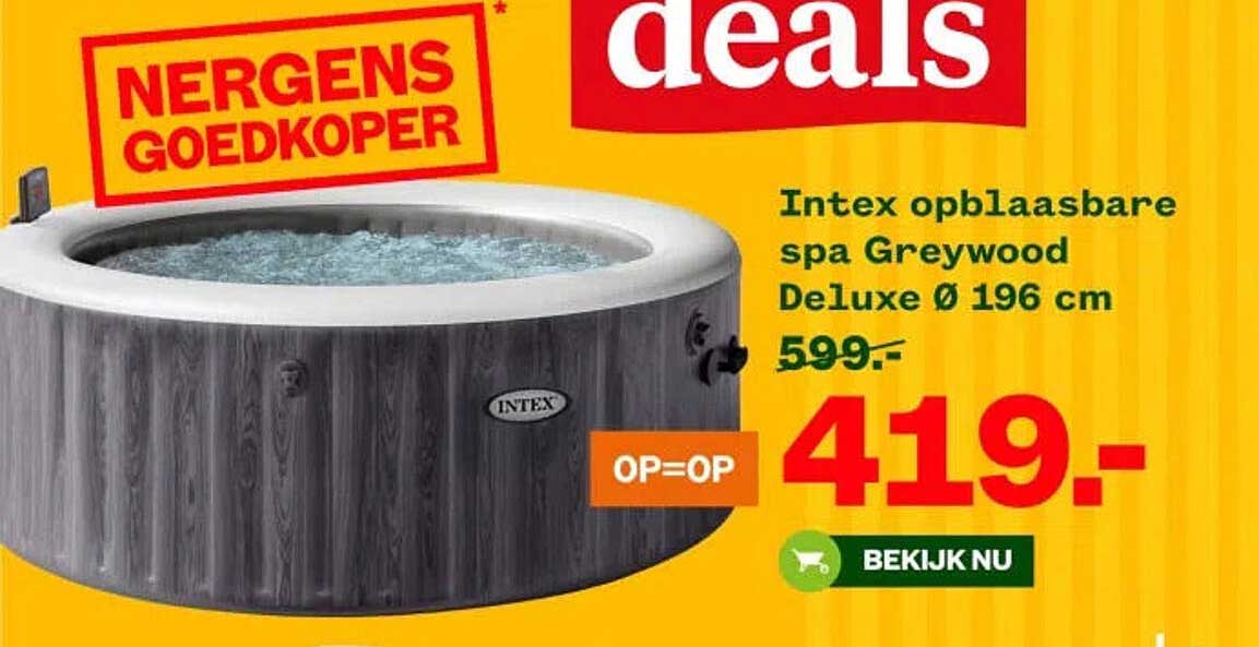 Intex opblaasbare spa Greywood Deluxe Ø 196 cm