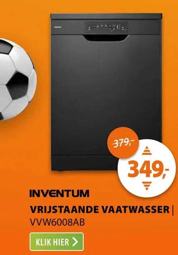 INVENTUM VRIJSTAANDE VAATWASSER VVW6008AB