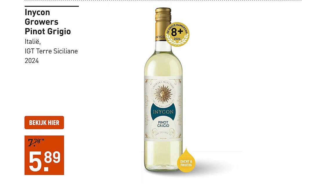 Inycon Growers Pinot Grigio Italië, IGT Terre Siciliane 2024
