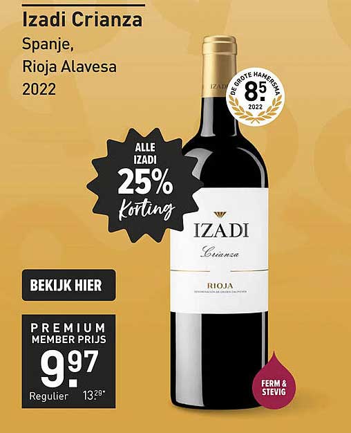 Izadi Crianza Spanje, Rioja Alavesa 2022 25% Korting