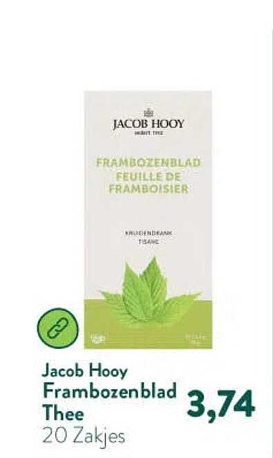 Jacob Hooy Frambozenblad Thee 20 Zakjes