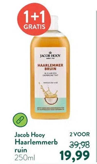 Jacob Hoo[y] Haarlemmerbruin 250ml 1+1 gratis