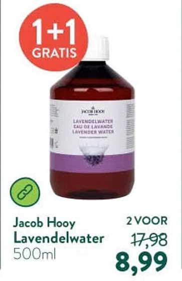 Jacob Hooy Lavendelwater 500ml 1+1 GRATIS