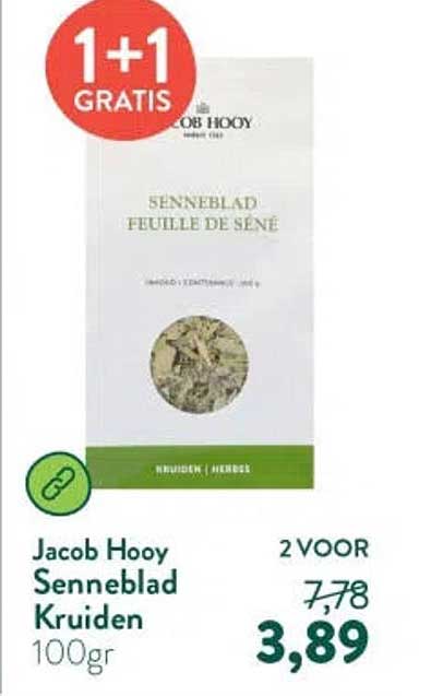 Jacob Hooy Senneblad Kruiden 100gr 1+1 GRATIS