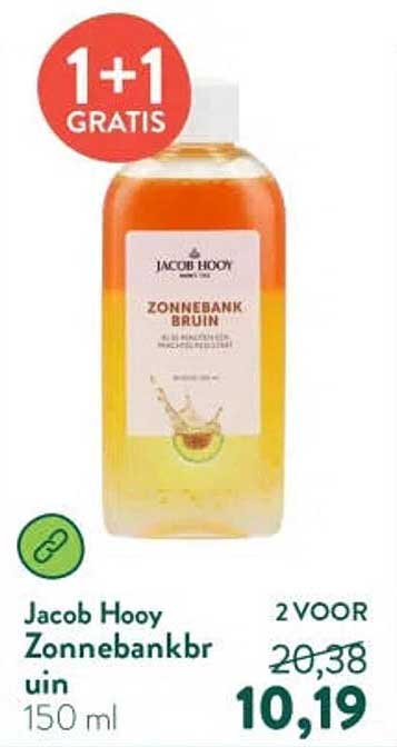 Jacob Hooy Zonnebankbruin 150 ml 1+1 GRATIS