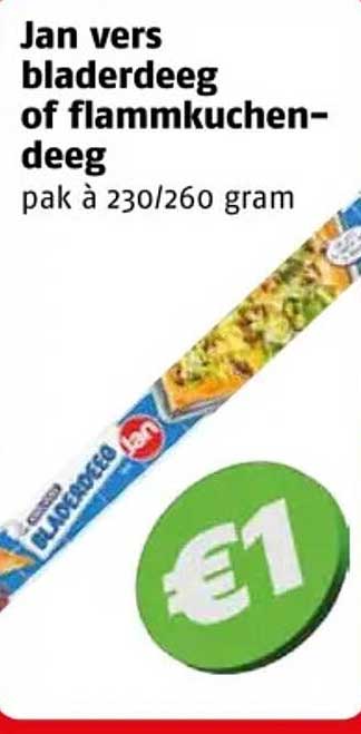 Jan vers bladerdeeg of flammkuchen-deeg pak à 230/260 gram