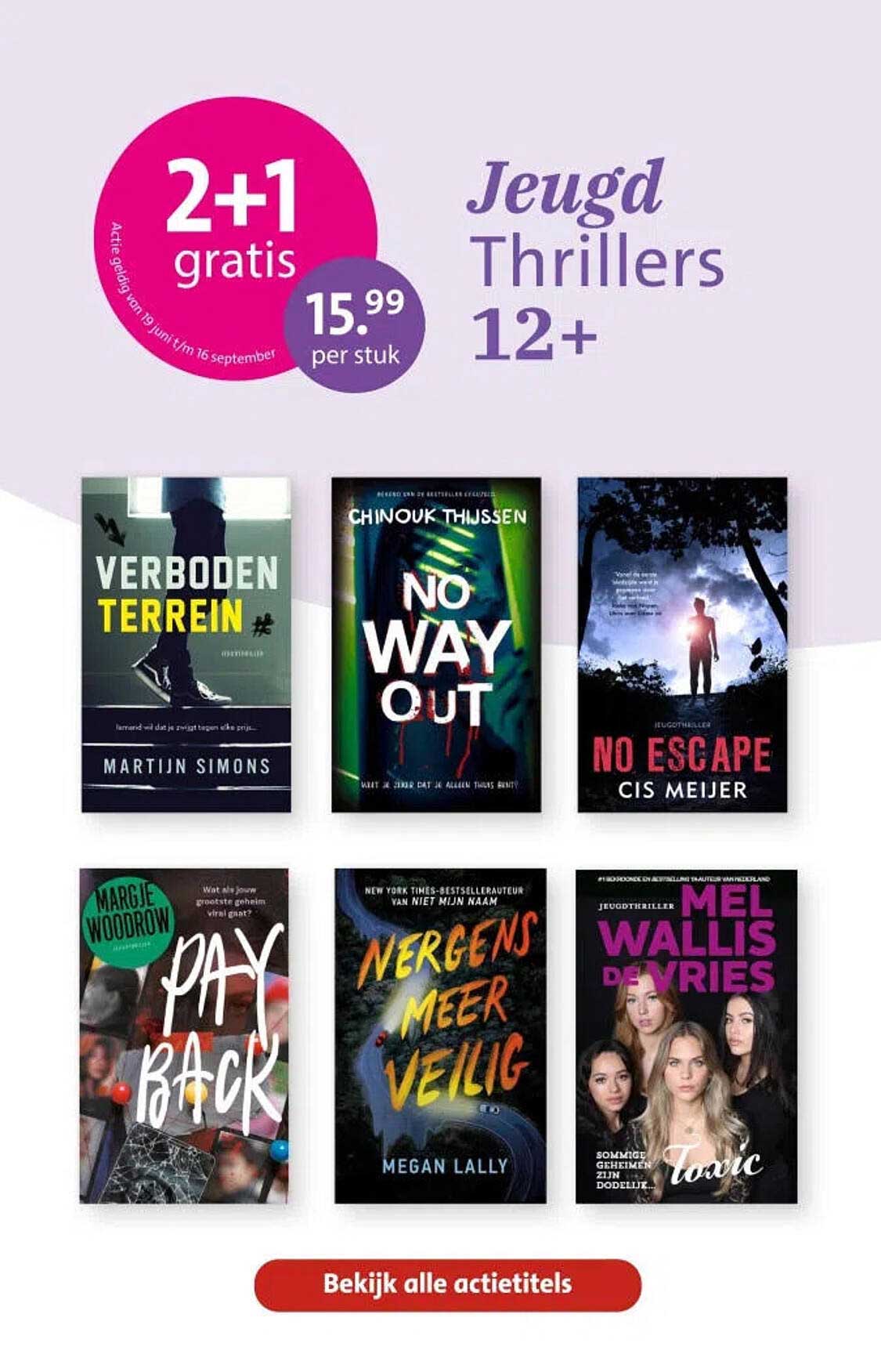 Jeugd Thrillers 12+ 2+1 gratis