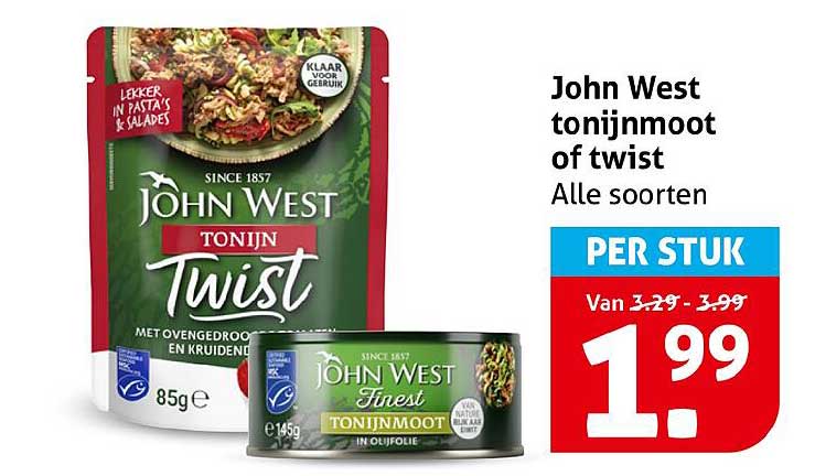 John West tonijnmoot of twist Alle soorten PER STUK