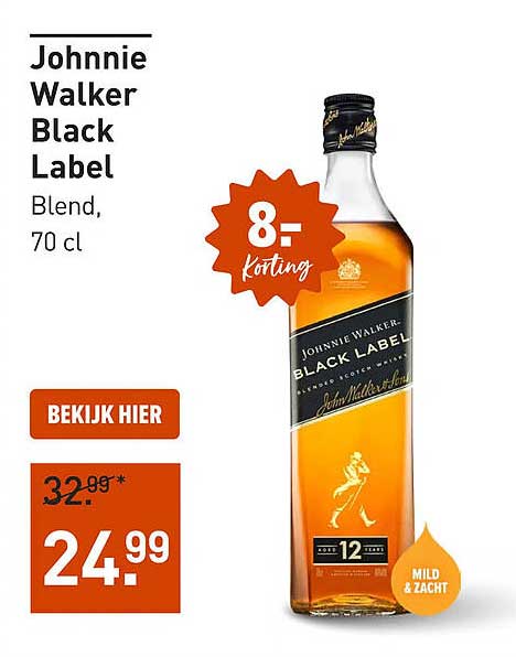 Johnnie Walker Black Label Blend, 70 cl