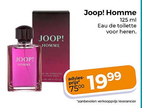 Joop! Homme 125 ml Eau de toilette voor heren.
